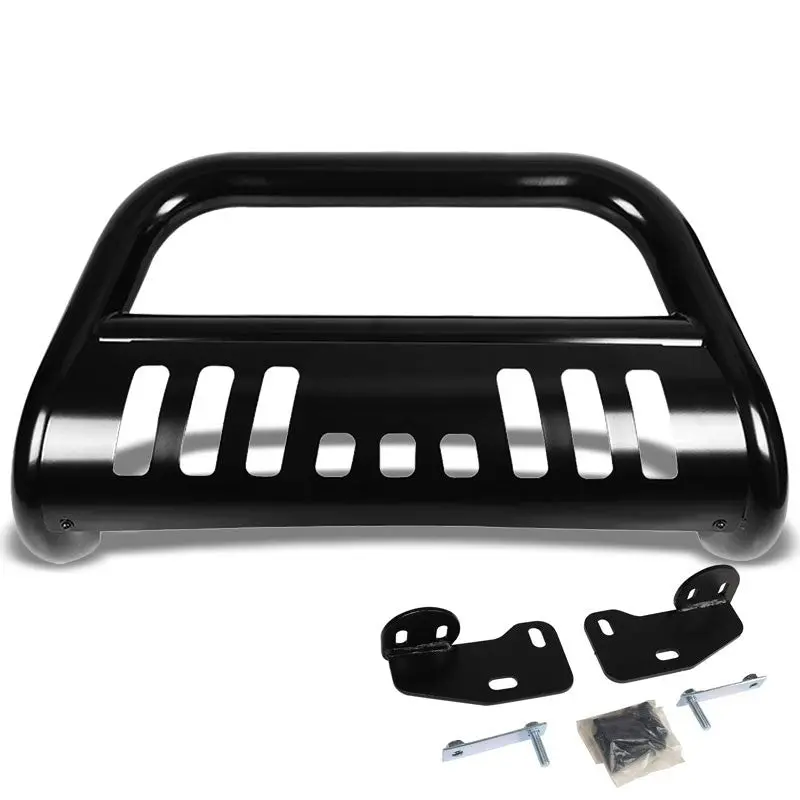 Black Bull Bar Bumper Grille Guard Skid Plate For 18+ Jeep Wrangler Jl 1