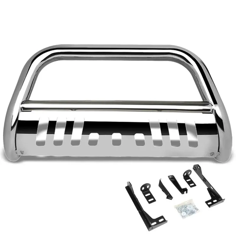 Chrome Bull Bar Bumper Grille Guard Skid Plate For 2019 Ram 1500 Pickup Quad Cab 1