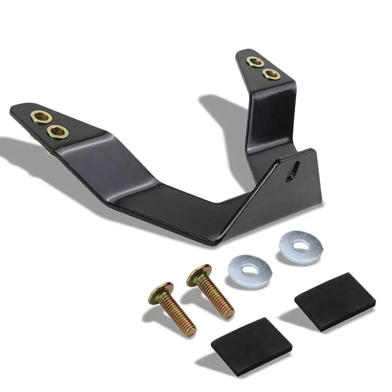 Black Bull Bar/Bumper Grille Guard Us License Plate Bracket Relocation Kit 1
