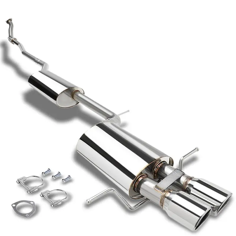 3" Dual Slant Muffler Tip Exhaust Catback System For 97-01 Audi A4 Quatrro 1.8L 1