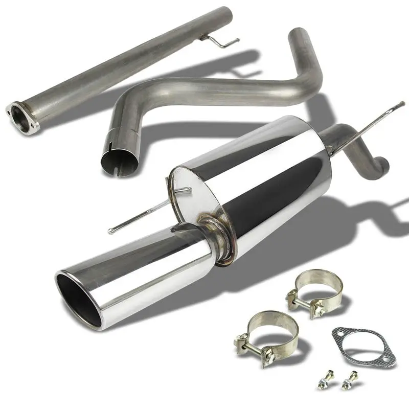 Catback Exhaust System 4" Round Slant Muffler Tip For 12-16 Chevrolet Sonic T300 Ls/Lt/Ltz/Rs 1.4L/1.8L Dohc 1