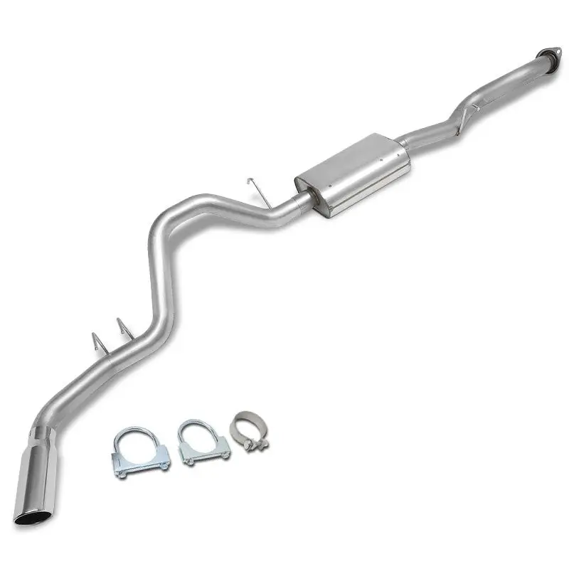 4" Slant Roll Muffler Tip Exhaust Catback System For 99-06 Silverado 1500 V6/V8 1