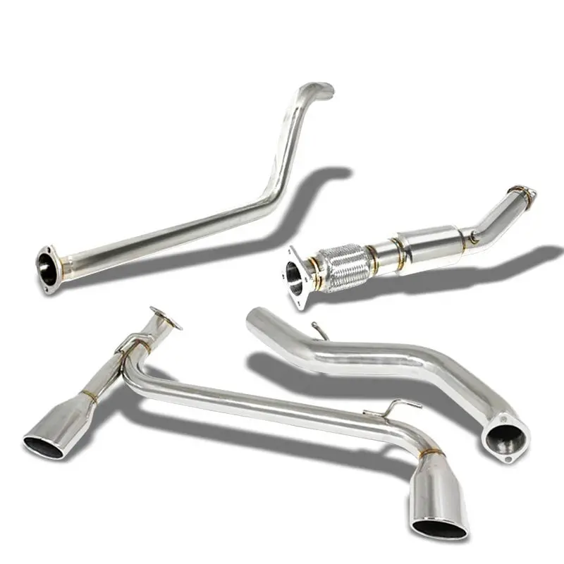 4.75" Dual Oval Slant Muffler Tip Exhaust Catback System For 03-05 Neon Srt-4 1