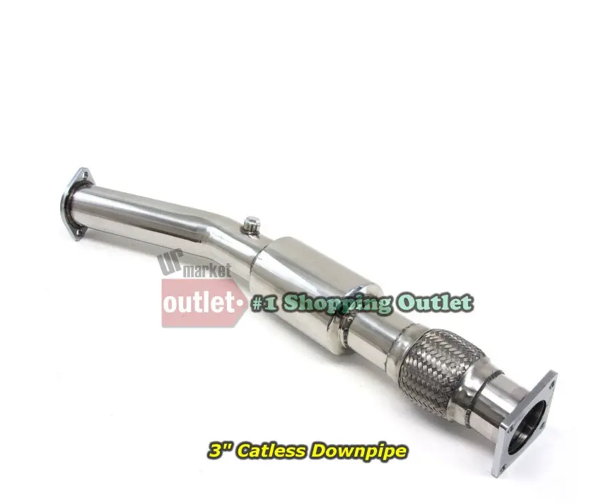 4.75" Dual Oval Slant Muffler Tip Exhaust Catback System For 03-05 Neon Srt-4 2