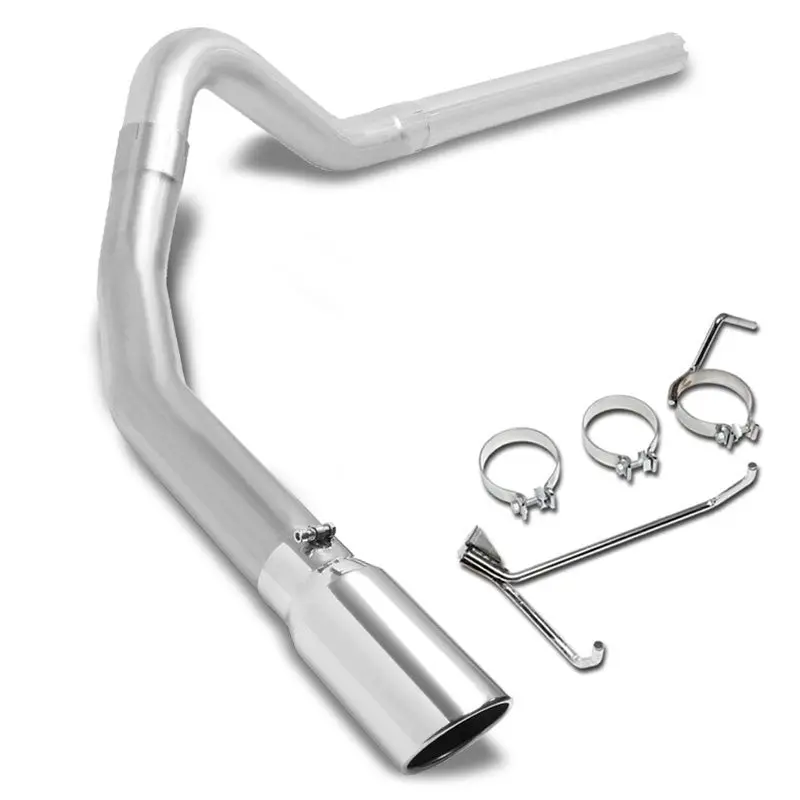 5" Round Tip Rolled Edge Particulate Filter Back Exhaust For 10-12 Ram 2500 6.7 1