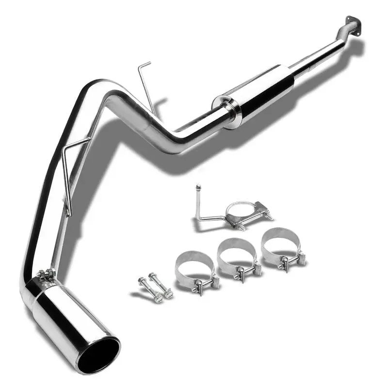 Catback Exhaust System 3" Round Roll Muffler Tip For 97-03 Ford F-150 4.6L/5.4L V8 Sohc 1