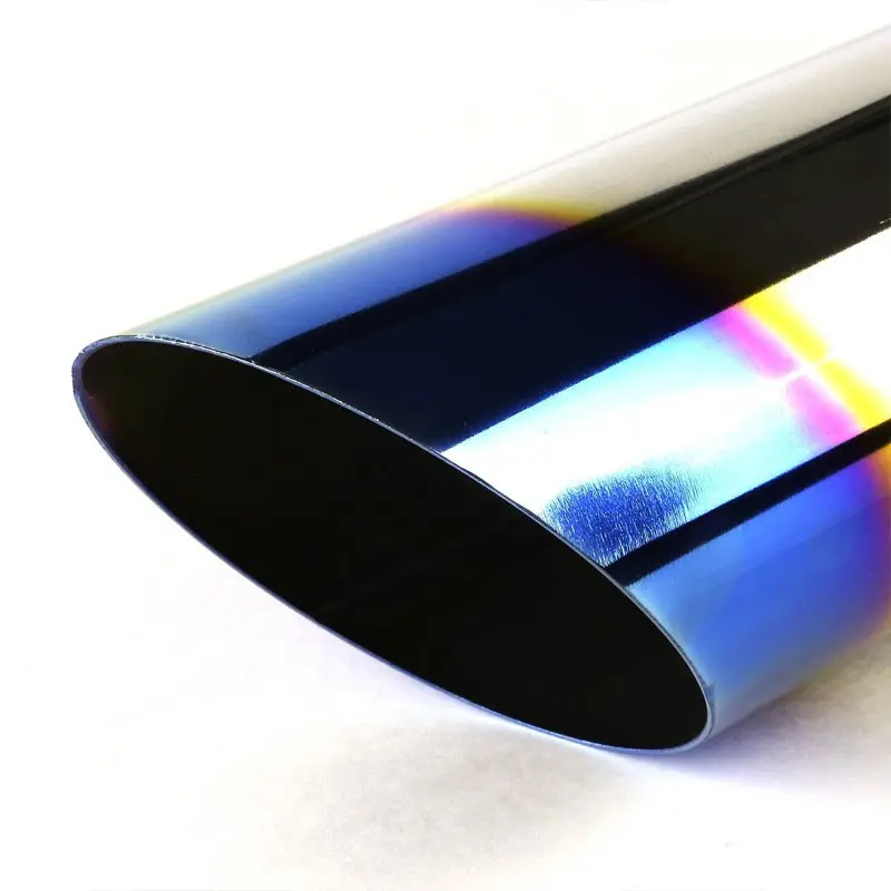 Exhaust Catback System 3.50" Round Slant Burnt Muffler Tip For 04-08 Ford F-150 4.6L/5.4L V8 Supercab & Supercrew Cab 2