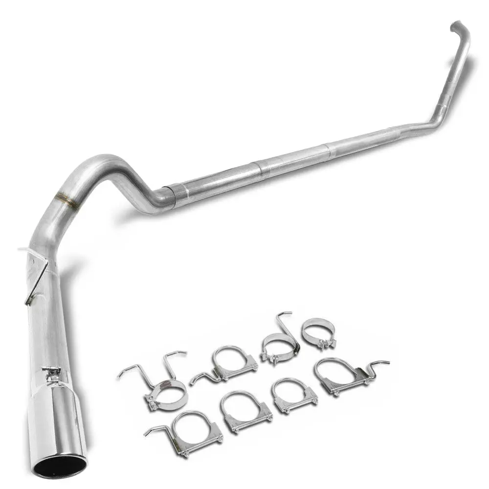 Satinless Turboback Exhaust 5" Tip For 03-07 Ford F250/F350 Super Duty 6.0L V8 Diesel 1