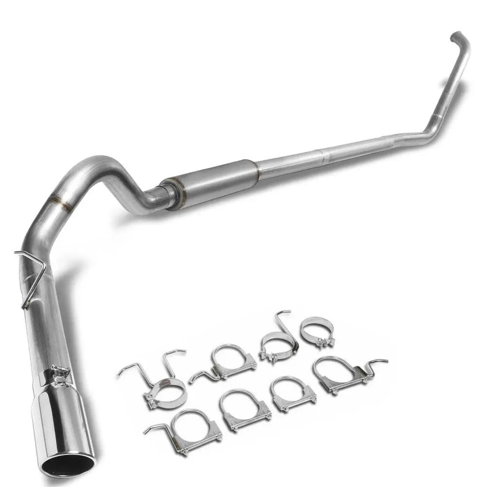 Satinless Turboback Exhaust 5" Tip For 03-07 Ford F-250/F-350 Super Duty 6.0L Diesel 1