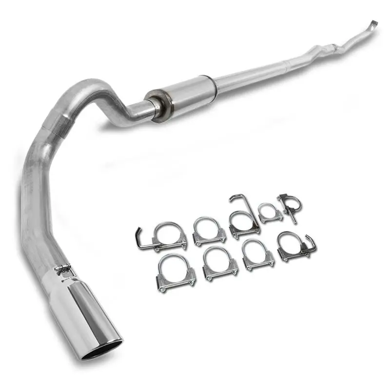 5" Round Tip Rolled Edge Turboback Exhaust For 93-00 Chevy C/K 6.5 Turbo Diesel 1