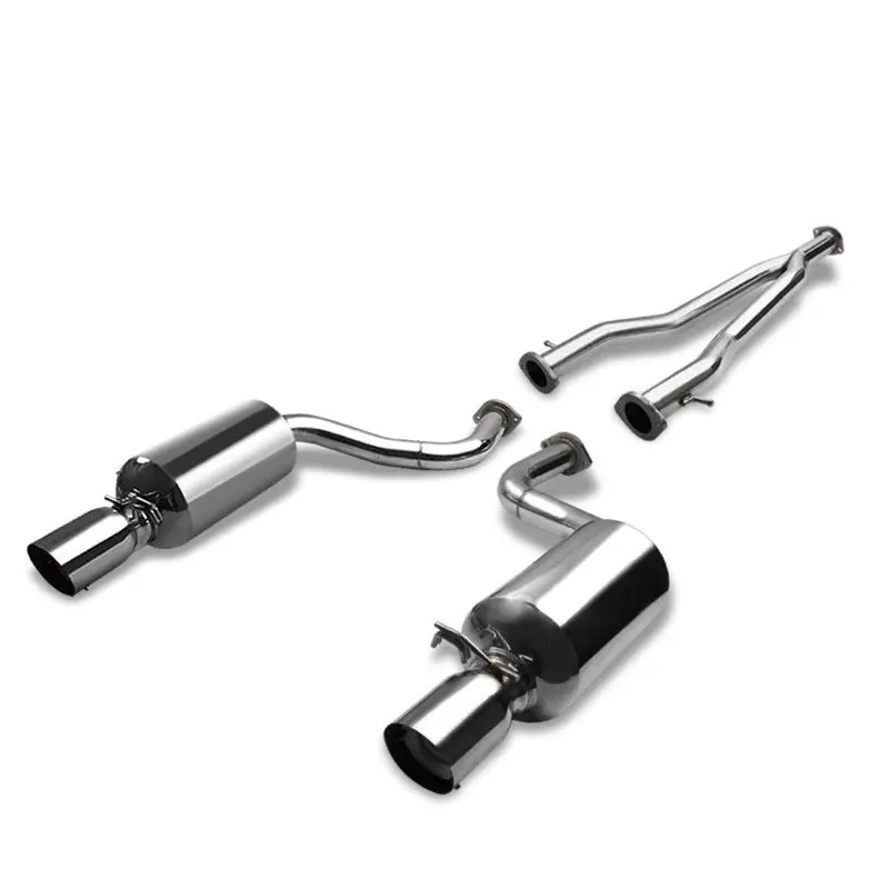 4.5" Dual Round Muffler Tip Exhaust Catback System For 98-05 Lexus Gs300 3.0L 1