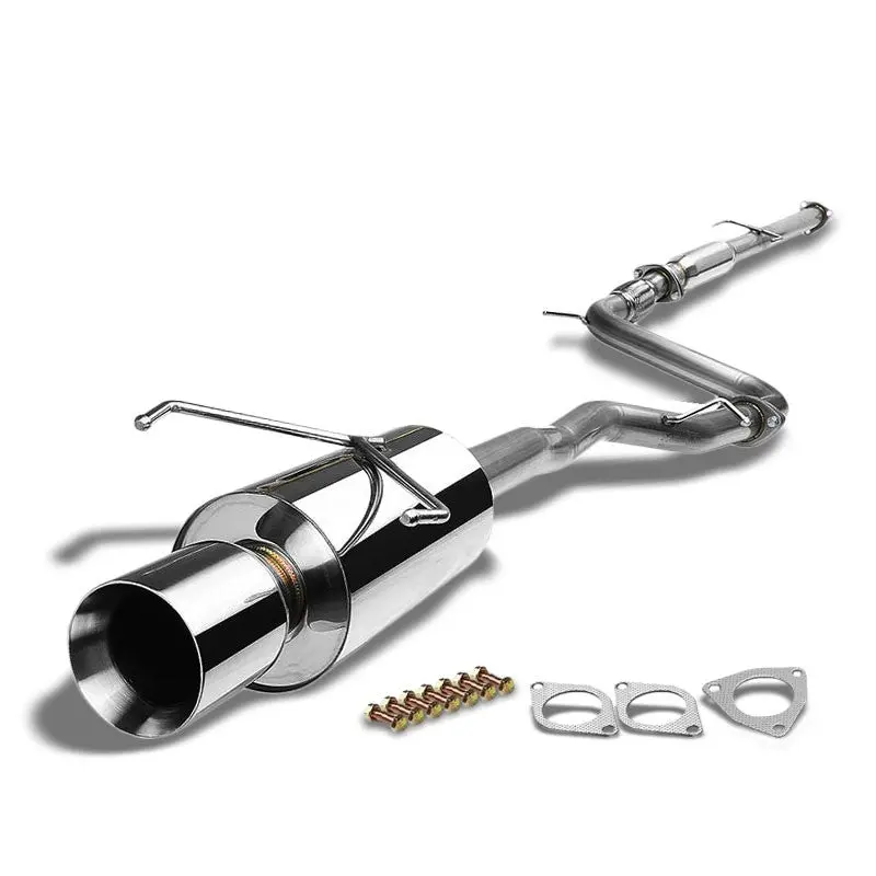 Exhaust Catback System 4.00" Round Rolled Muffler Tip For 94-97 Honda Accord 2.2L (Cd5/Cd7) 1