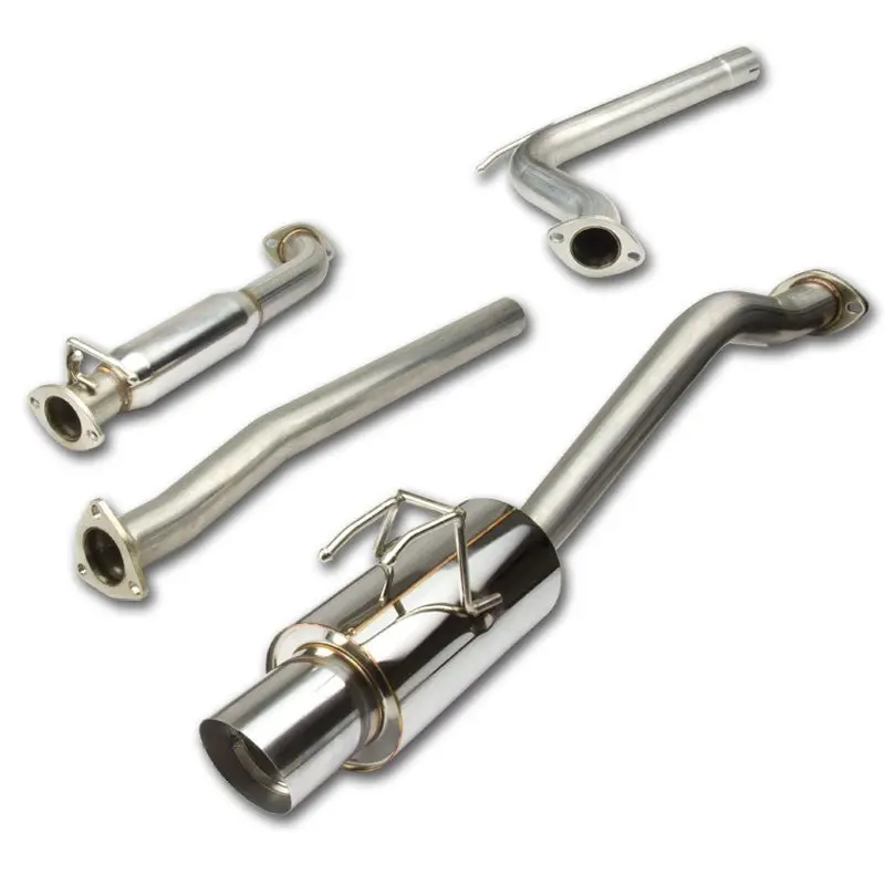 4" Slant Muffler Tip Exhaust Catback System For 12-15 Civic Fb6 Si 2.4L Dohc 1