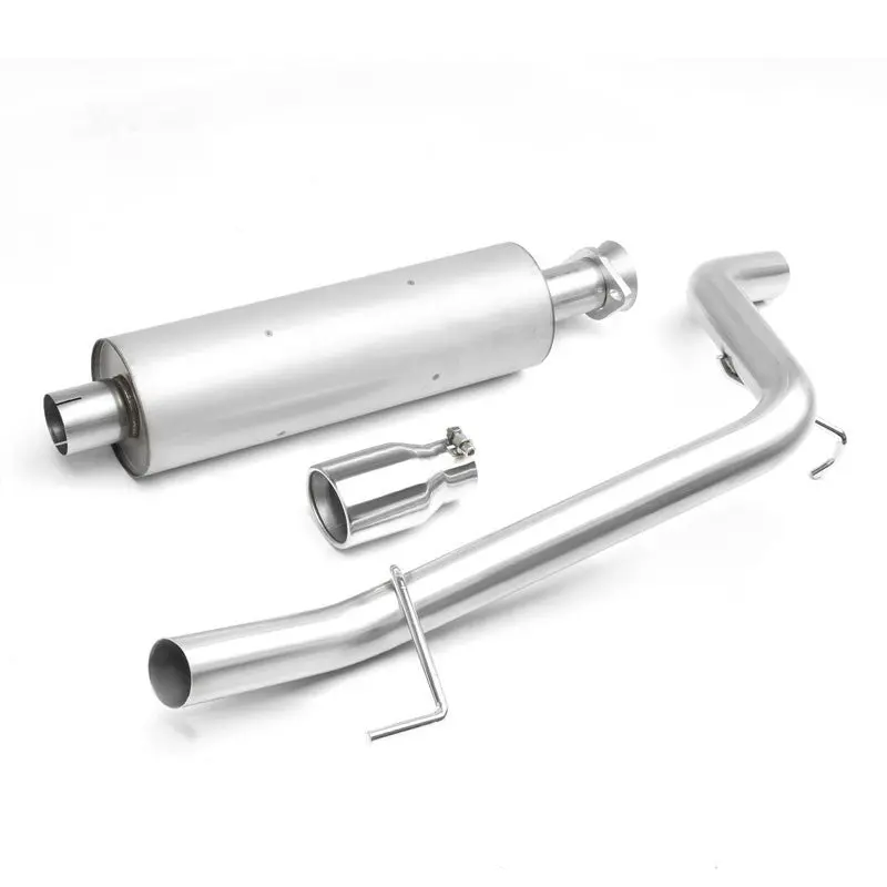 Oval Slant Roll Muffler Tip Exhaust Catback System For 02-07 Jeep Liberty Kj 2