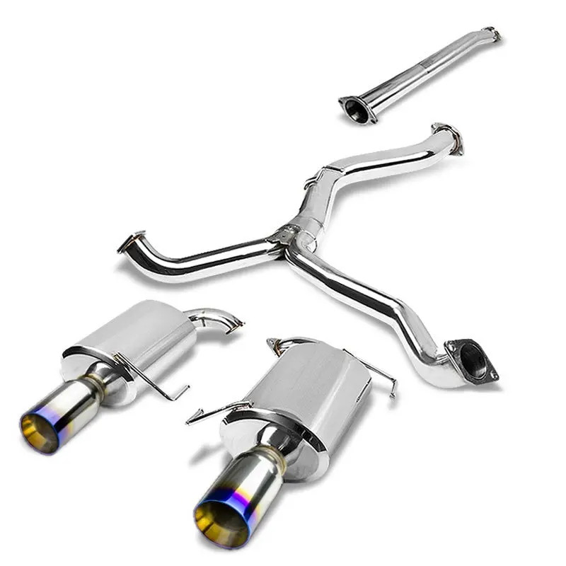 4" Dual Burnt Muffler Tip Exhaust Catback System For 05-09 Legacy Bl/Bp Gt 2.5L 1