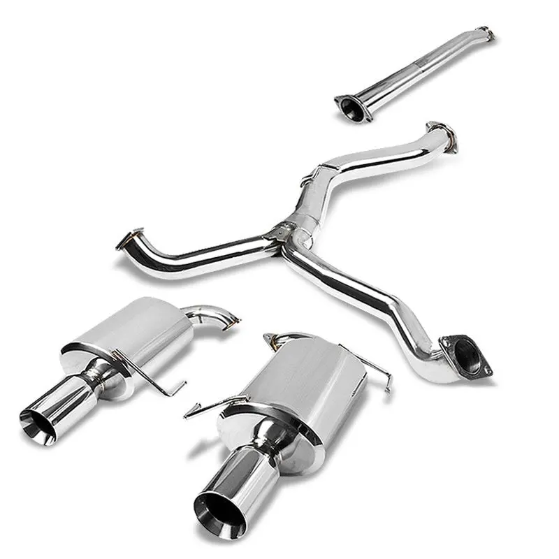 4" Dual Muffler Tip Exhaust Catback System For 05-09 Legacy Bl/Bp Gt 2.5L Dohc 1