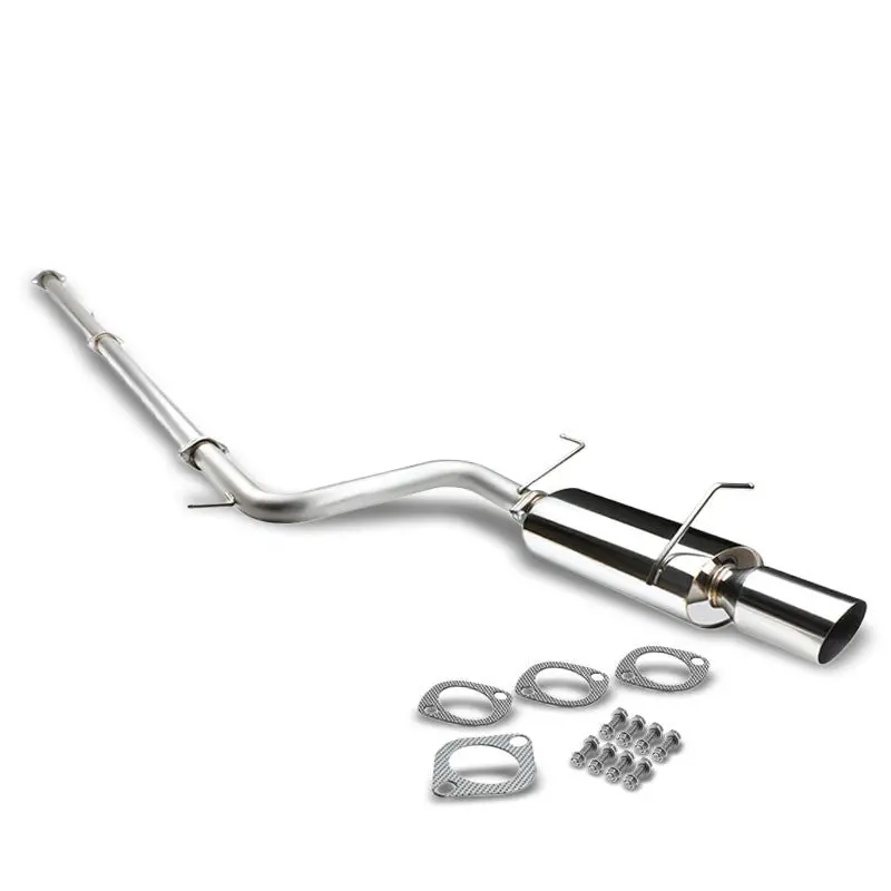 Exhaust Catback System 4.00"Round Slant Muffler Tip For 06-08 Mitsubishi Eclipse 3.8L V6 (4Th Gen) 1