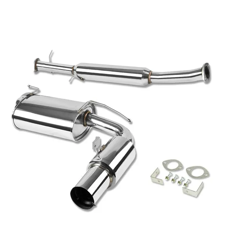 3.5" Round Muffler Tip Exhaust Catback System For 90-97 Mazda Miata Mx-5 Na 1.8L 1