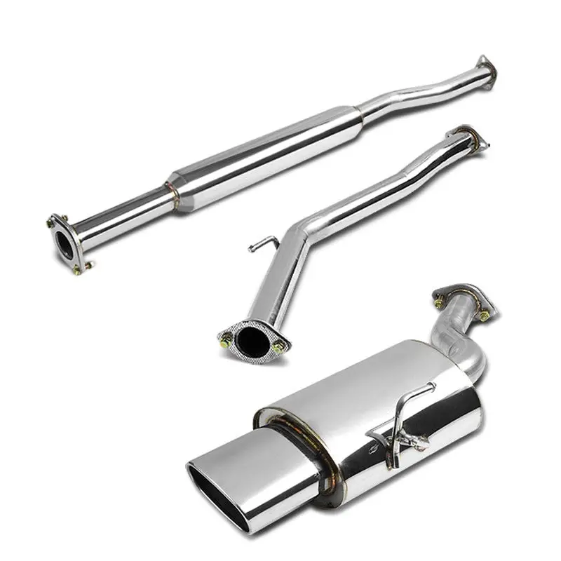 Exhaust Catback System 5.75" X 3.00" Oval Roll Muffler Tip For 02-06 Nissan Altima 2.5L Qr25de (L31 3Rd Gen) 1