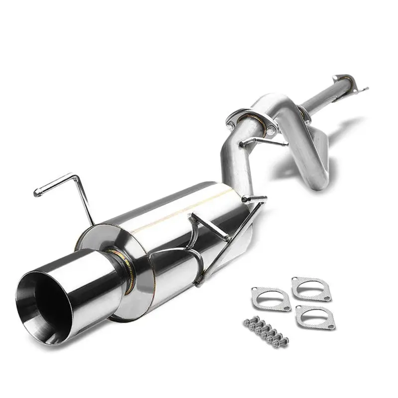 Exhaust Catback System 4.00" Round Rolled Muffler Tip For 02-06 Nissan Sentra Se-R / Se-R Spec-V 2.5L (B15 5Th Gen) 1