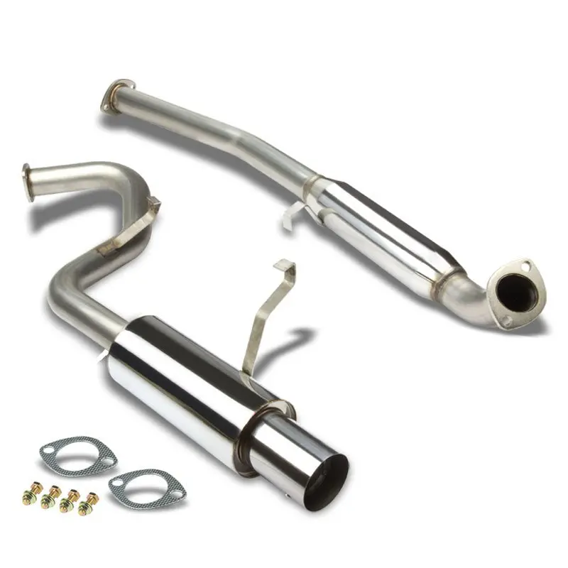 Exhaust Catback System 3.50" Muffler Tip With Silencer For 85-1987 Toyota Corolla Gts Ae86 1