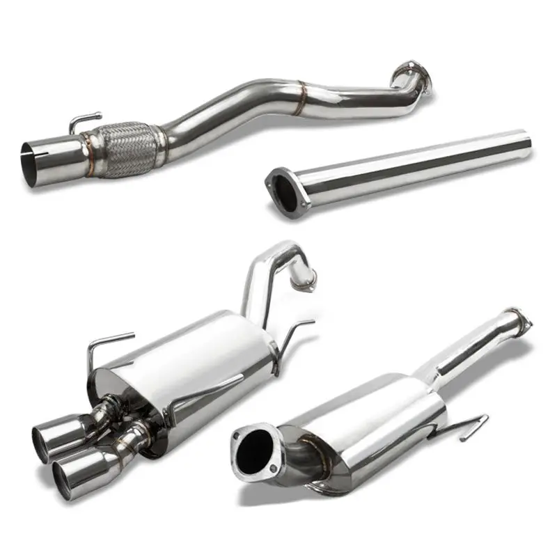 2.5" Dual Muffler Tip Exhaust Catback System For 89-93 Celica T180/St185 2.0L 1