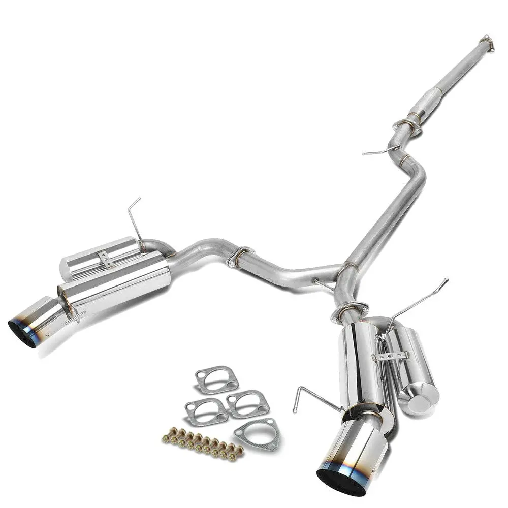 4.5" Dual Slant Muffler Tip Exhaust Catback System For 04-08 Acura Tsx 2.4L Cl9 1