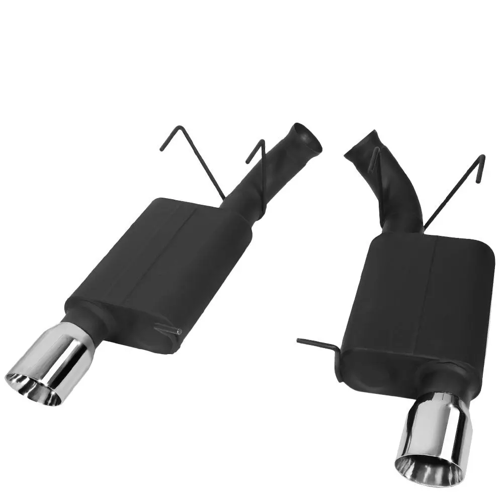 Exhaust Axleback System 3.75" Od Diagonal Cut Rolled Tip For 11-12 Ford Mustang 5.0L / 5.4L 1