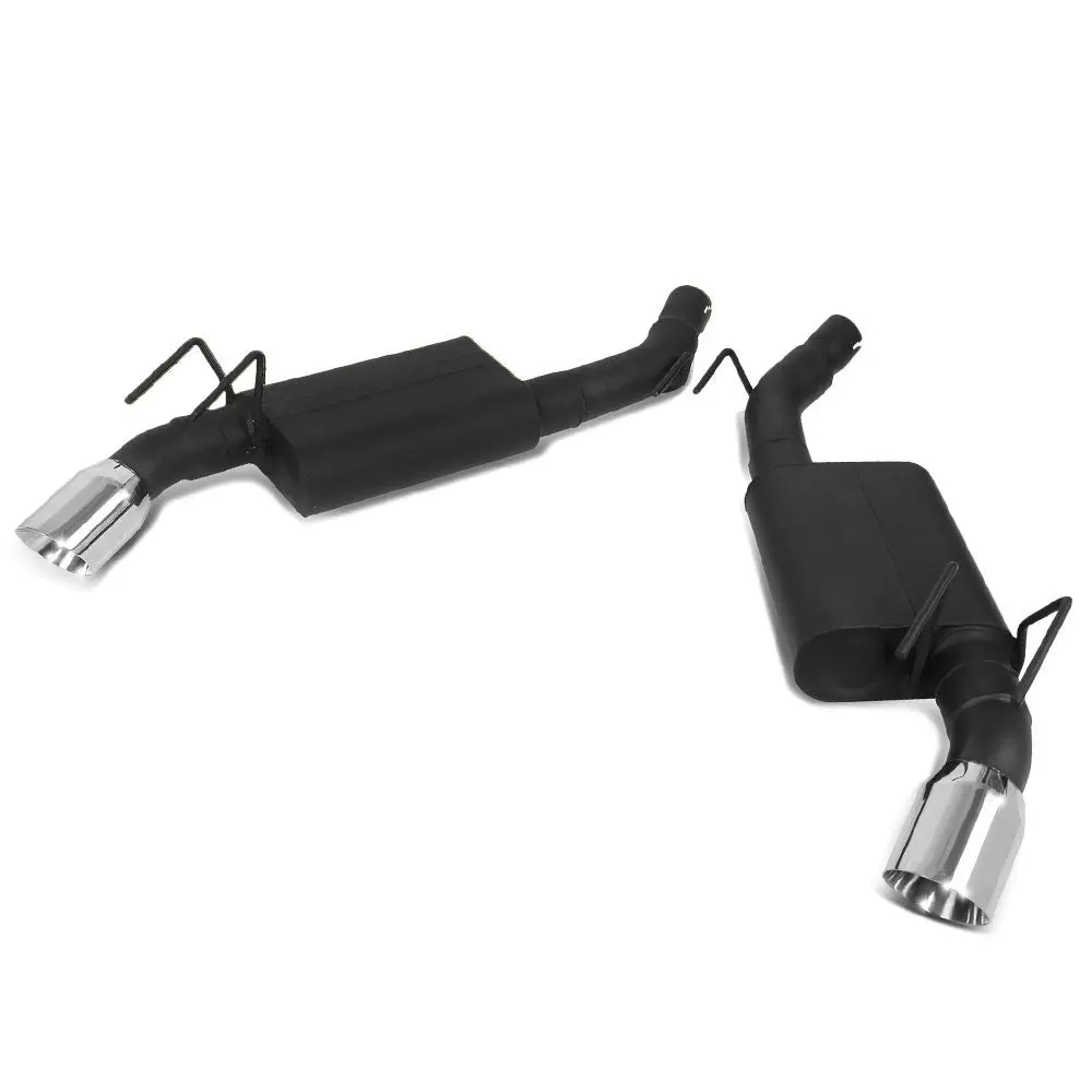Exhaust Axleback System 4.00" Od Diagonal Cut Rolled Tip For 10-13 Chevrolet Camaro 6.2L (5Th Gen) 1