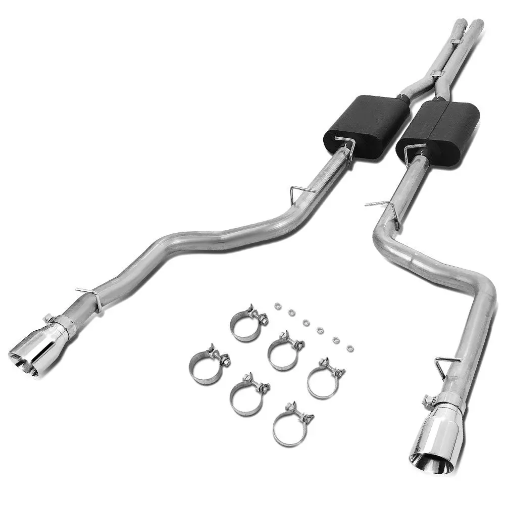 4" Muffler Rolled Tip Catback Exhaust Kit For 06-10 Charger/05-08 Magnum 5.7 V8 1