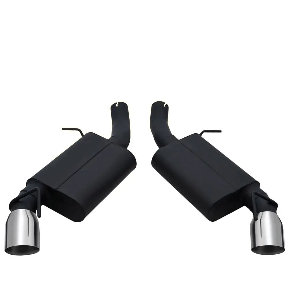 Exhaust Axleback System 4.00" Od Diagonal Cut Rolled Tip For 16-19 Chevrolet Camaro Ss 6.2L (6Th Gen) 1