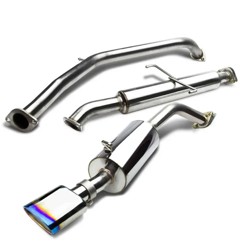 Exhaust Catback System 5.50" X 2.875" Oval Slant Burnt Muffler Tip For 08-15 Scion Xb 2.4L (E150 2Nd Gen) 1
