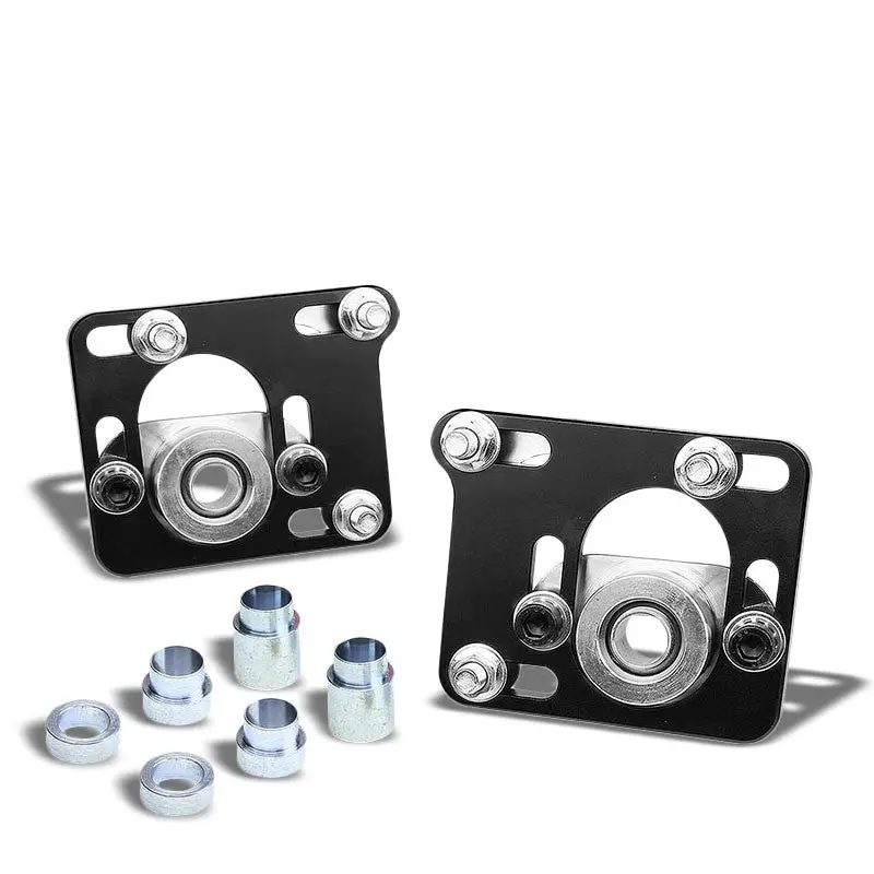 Aluminum Black Front Adjustable +/-2.5 Camber Caster Plates For 94-04 Mustang 1