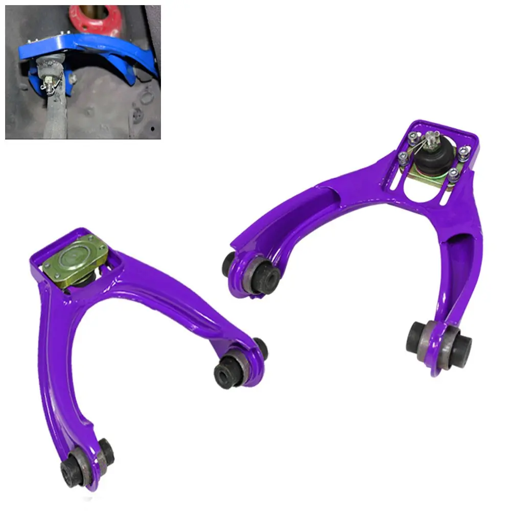 Aluminum Purple Adjustable Front Suspension Arm Camber Kit For 96-00 Honda Civic (Ej6 Ej7 Ej8 Em1 6Th Gen) 1