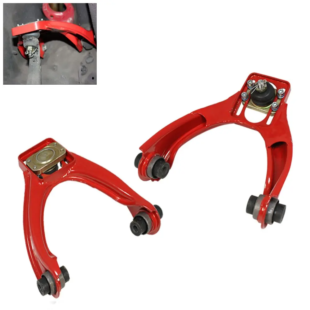 Aluminum Red Adjustable Front Suspension Arm Camber Kit For 96-00 Honda Civic (Ej6 Ej7 Ej8 Em1 6Th Gen) 1