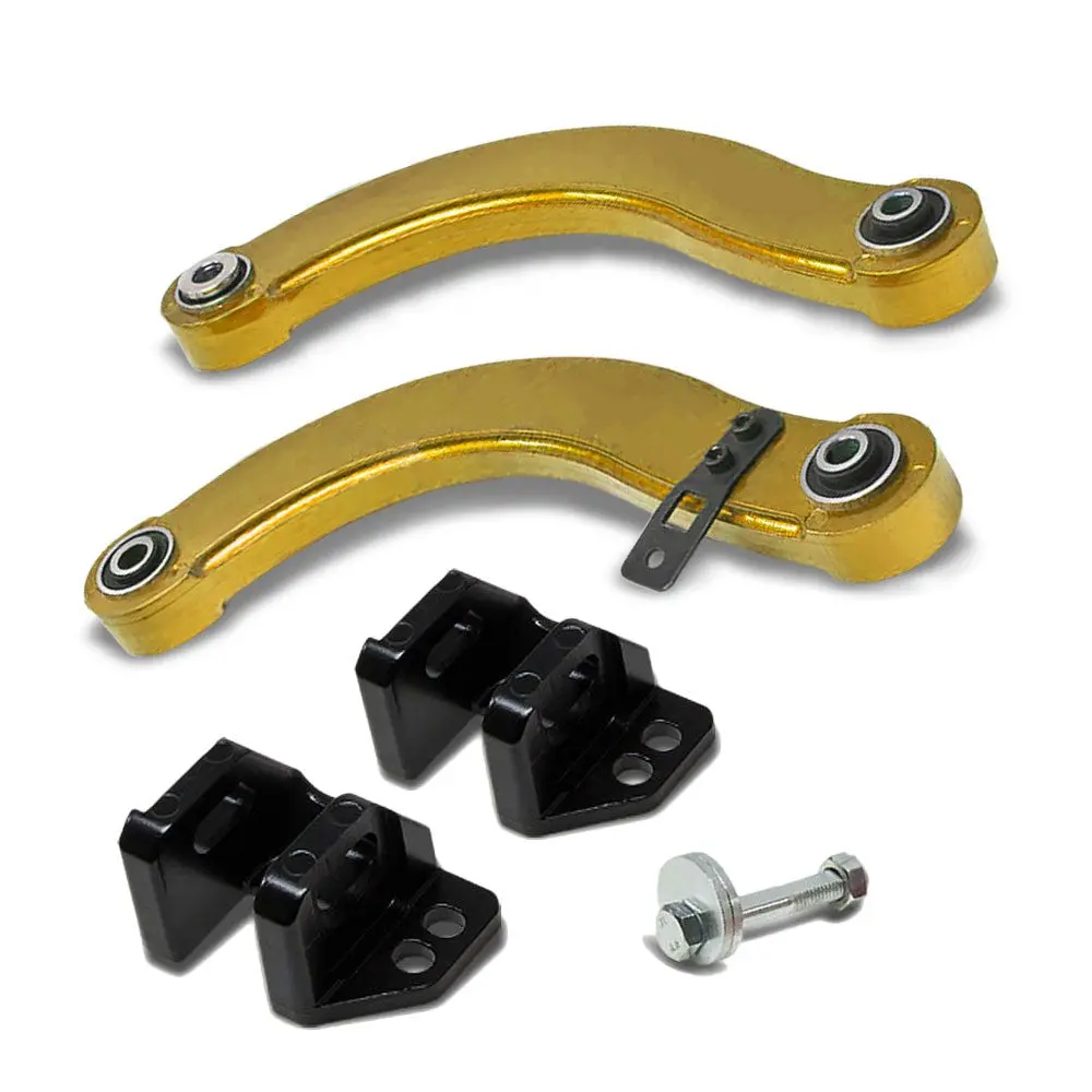 Billet Aluminum/Steel Gold Rear Upper Camber Control Arm For 06-11 Honda Civic 1