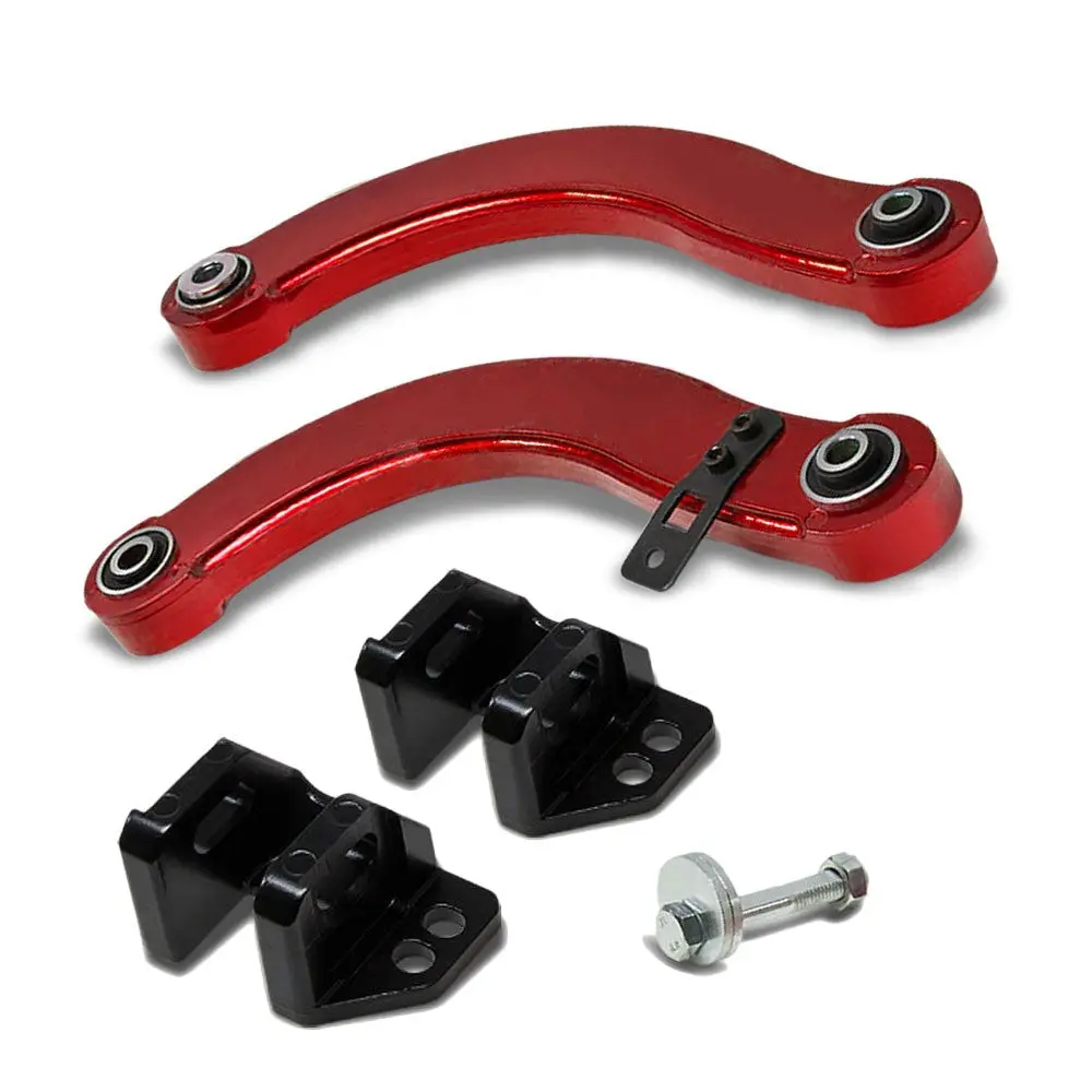 Billet Aluminum/Steel Red Rear Upper Camber Control Arm For 06-11 Honda Civic 1