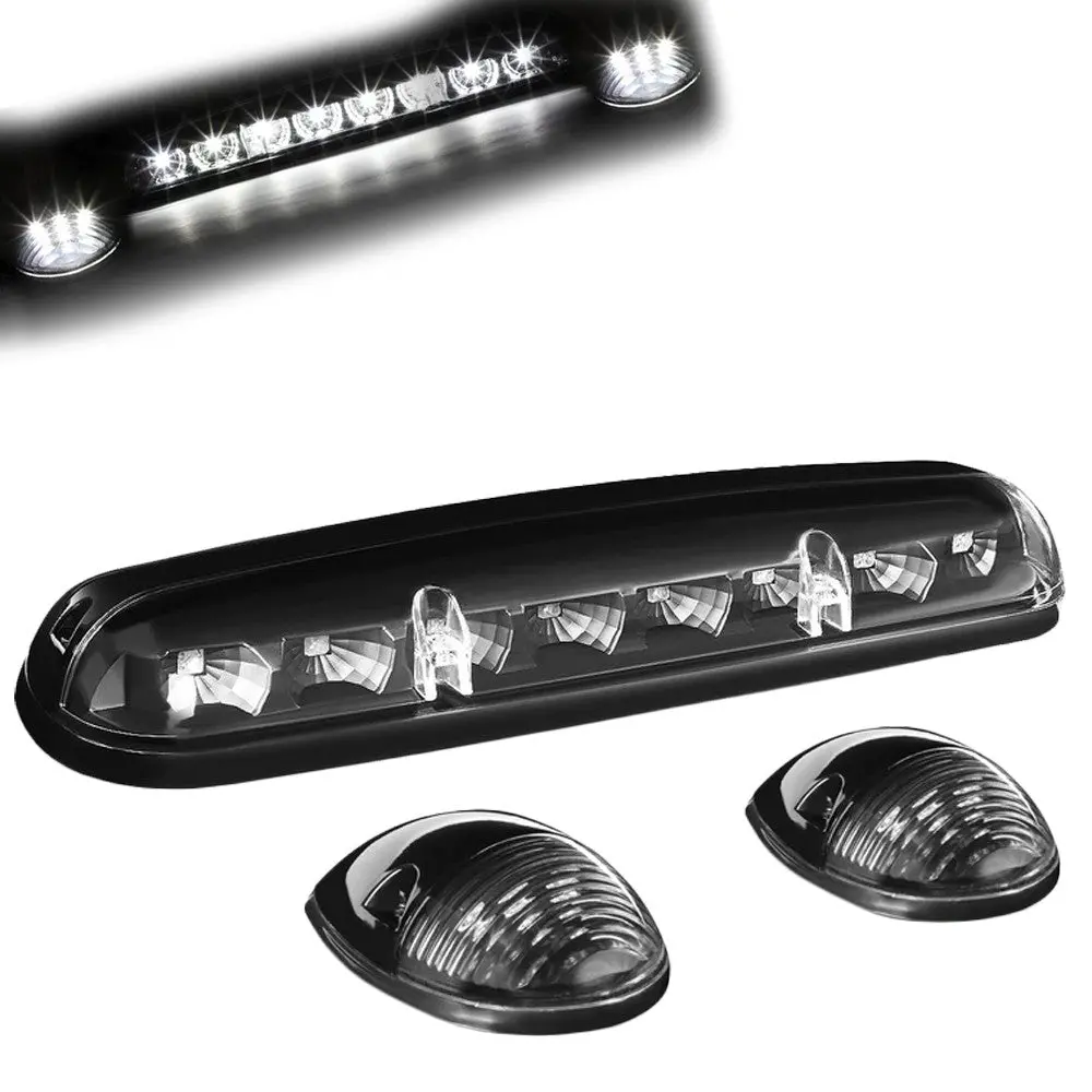 Black House/Clear Len/White Led Roof Light Cab Lamp For 02-06 Silverado/Sierra 1