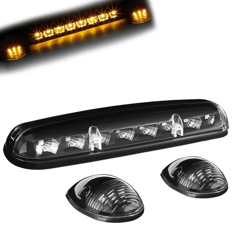 Black House/Clear Len/Yellow Led Roof Light Cab Lamp For 02-06 Silverado/Sierra 1