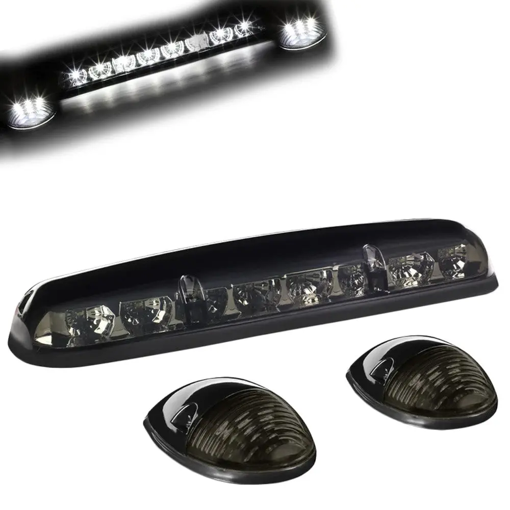 Smoked House&Len/White Led Roof Top Light Cab Lamp For 02-06 Silverado/Sierra 1
