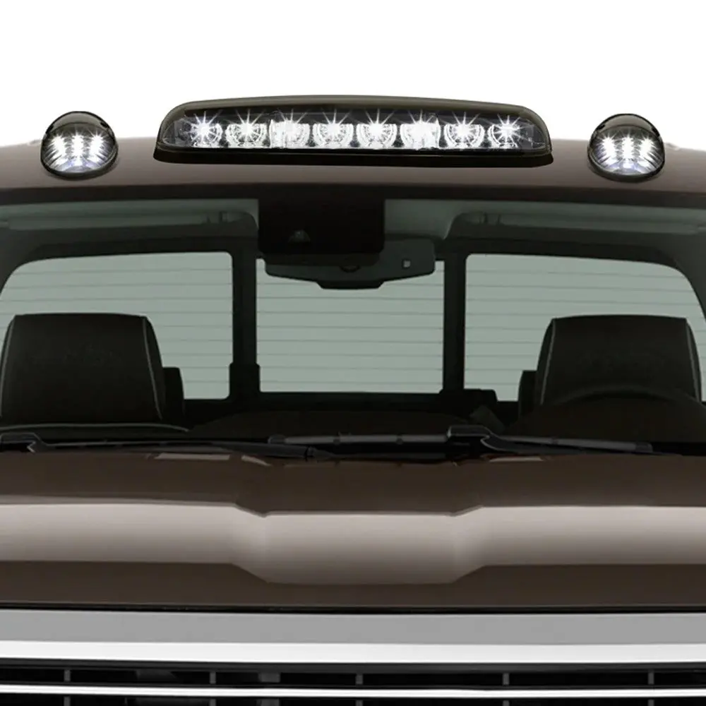 Smoked House&Len/White Led Roof Top Light Cab Lamp For 02-06 Silverado/Sierra 2