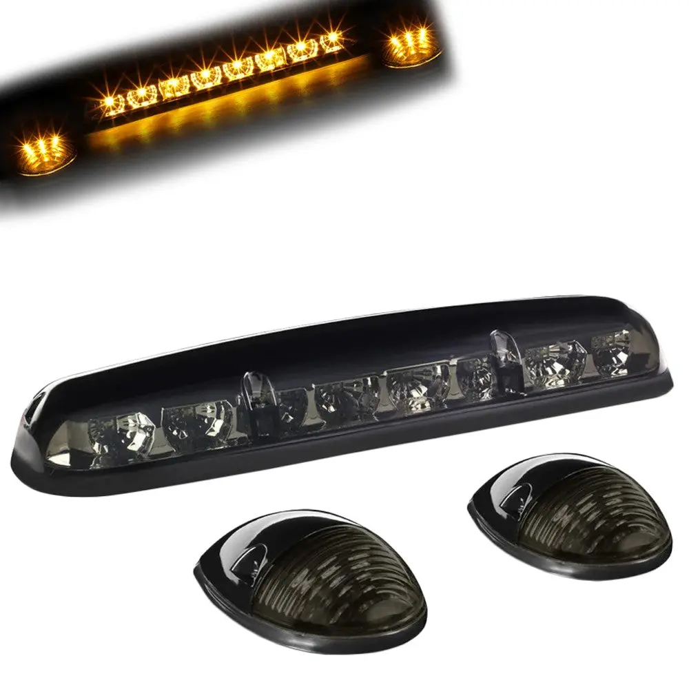 Smoked House&Len/Yellow Led Roof Top Light Cab Lamp For 02-06 Silverado/Sierra 1