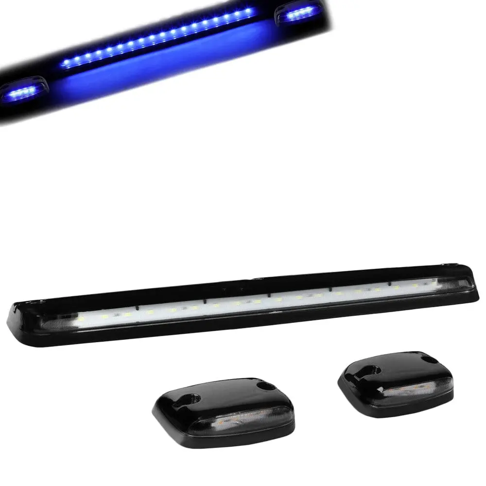 Black House/Clear Len/Blue Led Roof Light Cab Lamp For 07-13 Silverado/Sierra 1