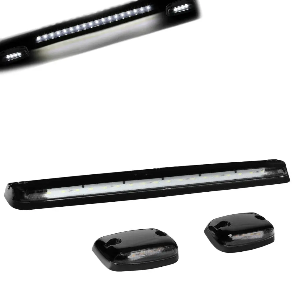 Black House/Clear Len/White Led Roof Light Cab Lamp For 07-13 Silverado/Sierra 1