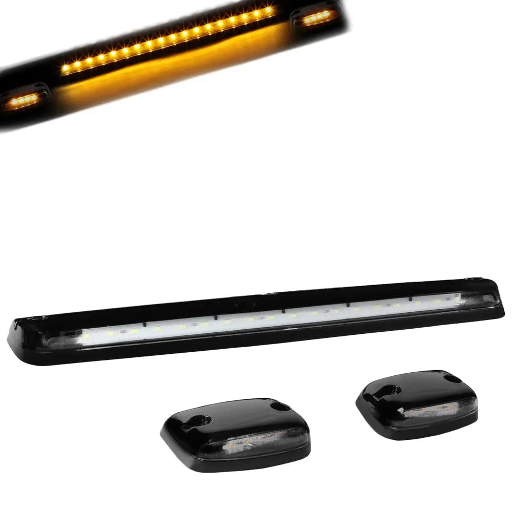 Black House/Clear Len/Yellow Led Roof Light Cab Lamp For 07-13 Silverado/Sierra 1