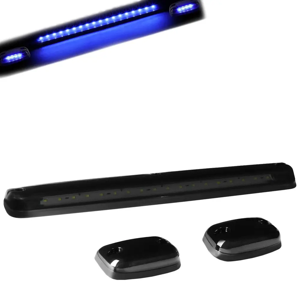 Smoked House&Len/Blue Led Roof Top Light Cab Lamp For 07-13 Silverado/Sierra 1