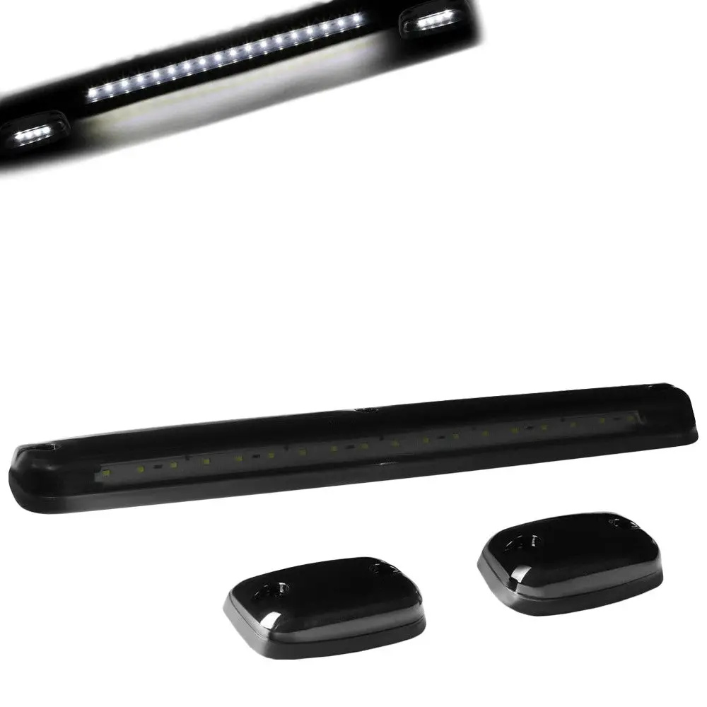 Smoked House&Len/White Led Roof Top Light Cab Lamp For 07-13 Silverado/Sierra 1