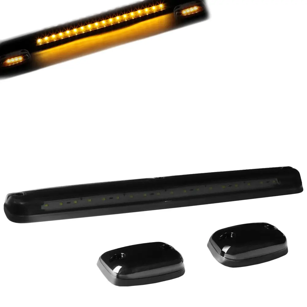 Smoked House&Len/Yellow Led Roof Top Light Cab Lamp For 07-13 Silverado/Sierra 1