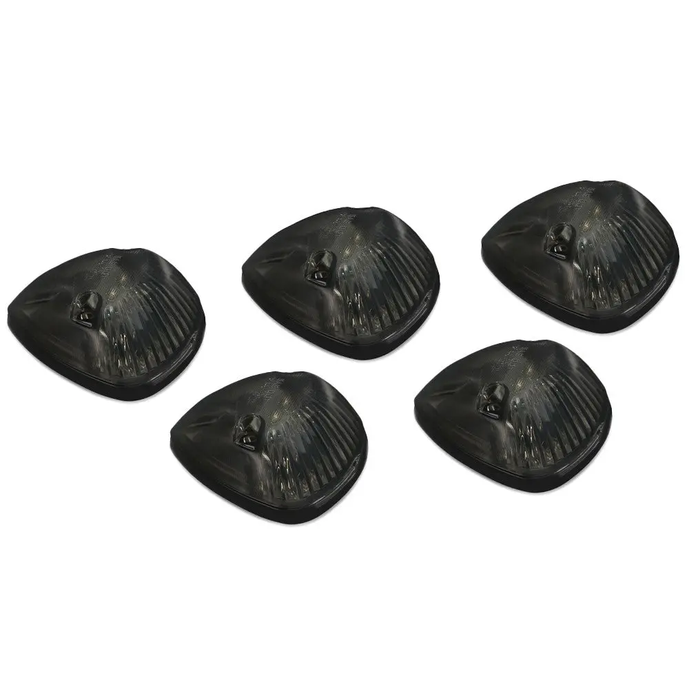 5Pcs Blue Led Cab Roof Top Light With Abs Smoke Lens For 94-98 Ram 3500 1