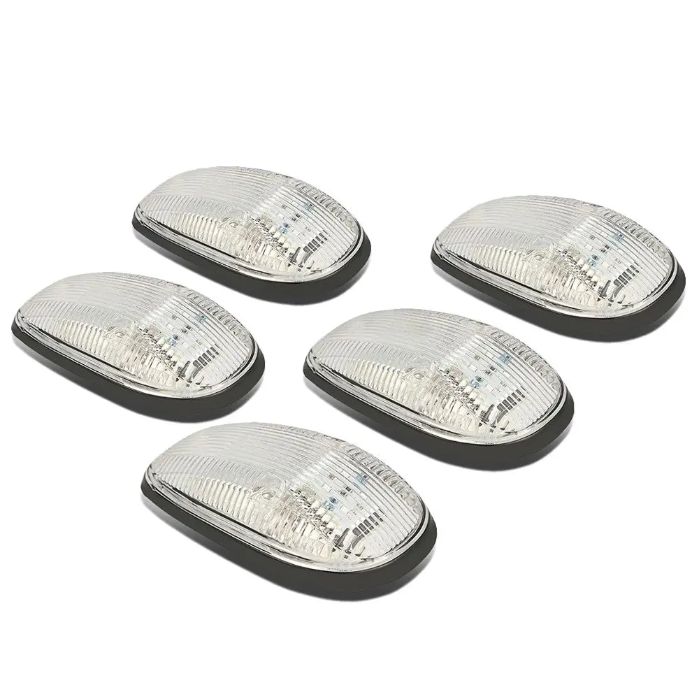 5Pcs Blue Led Cab Roof Top Light With Abs Clear Lens For 99-02 Ram 3500 1